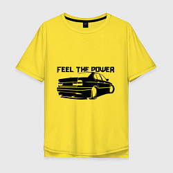 Футболка оверсайз мужская Feel the power, цвет: желтый