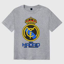 Футболка оверсайз мужская Real Madrid, цвет: меланж