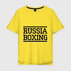 Мужская футболка оверсайз Russia boxing