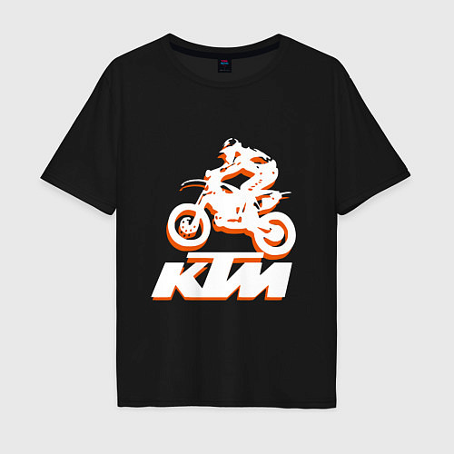 Мужская футболка оверсайз KTM белый / Черный – фото 1