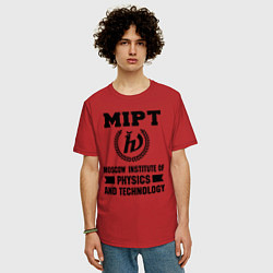 Футболка оверсайз мужская MIPT Institute, цвет: красный — фото 2
