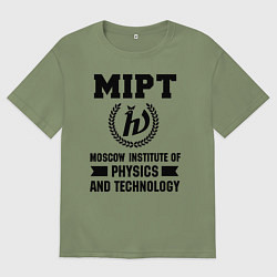 Футболка оверсайз мужская MIPT Institute, цвет: авокадо