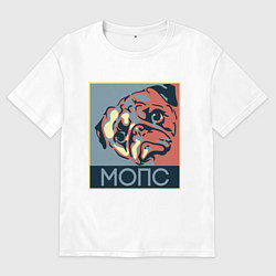 Мужская футболка оверсайз Мопс