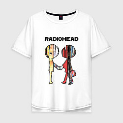Футболка оверсайз мужская Radiohead Peoples, цвет: белый