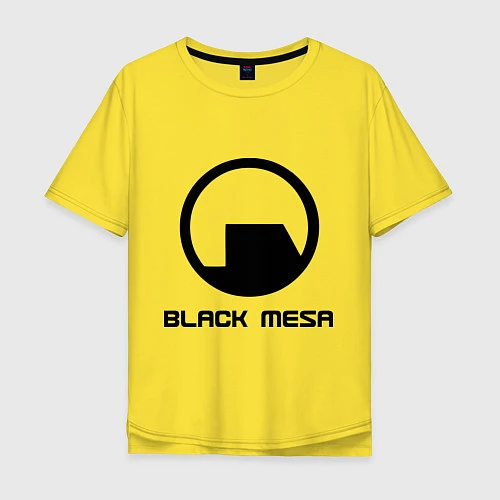 Мужская футболка оверсайз Black Mesa: Logo / Желтый – фото 1