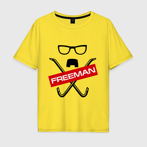 Мужская футболка оверсайз Freeman Pack / Желтый – фото 1