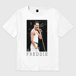 Футболка оверсайз мужская Queen: Freddie, цвет: белый