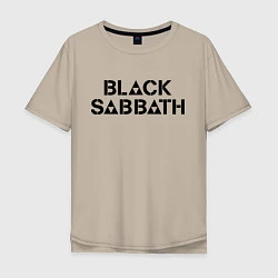 Футболка оверсайз мужская Black Sabbath, цвет: миндальный