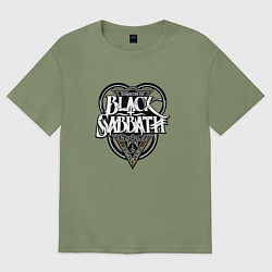 Футболка оверсайз мужская Black Sabbath, цвет: авокадо