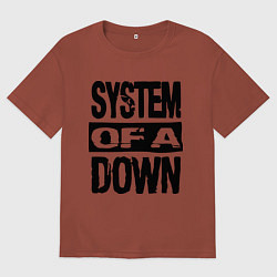 Футболка оверсайз мужская System Of A Down, цвет: кирпичный