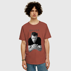 Футболка оверсайз мужская House Brain, цвет: кирпичный — фото 2