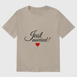 Мужская футболка оверсайз Молодожёны