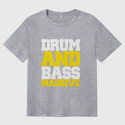 Мужская футболка оверсайз DRUM AND BASS MASSIVE