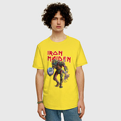 Футболка оверсайз мужская Iron Maiden: Zombie, цвет: желтый — фото 2