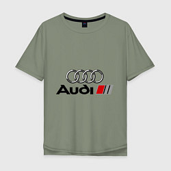 Футболка оверсайз мужская Audi, цвет: авокадо