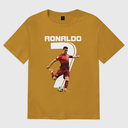 Футболка оверсайз мужская Ronaldo 07, цвет: горчичный