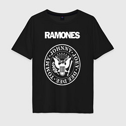Футболка оверсайз мужская Ramones, цвет: черный