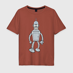 Футболка оверсайз мужская Iron Bender, цвет: кирпичный
