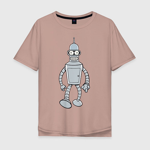 Мужская футболка оверсайз Iron Bender / Пыльно-розовый – фото 1