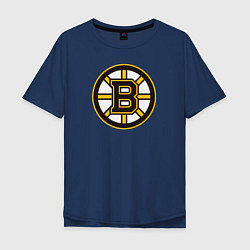 Футболка оверсайз мужская Boston Bruins, цвет: тёмно-синий