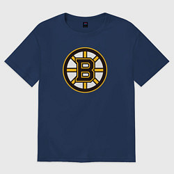 Футболка оверсайз мужская Boston Bruins, цвет: тёмно-синий