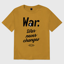Футболка оверсайз мужская War never changes, цвет: горчичный