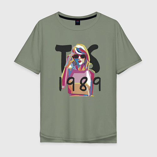 Мужская футболка оверсайз Taylor Swift / Авокадо – фото 1