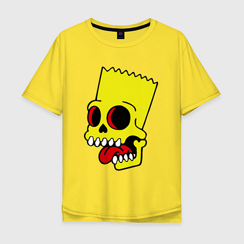 Мужская футболка оверсайз Bart Skull / Желтый – фото 1
