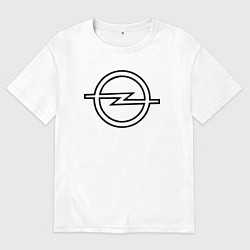 Футболка оверсайз мужская OPEL, цвет: белый