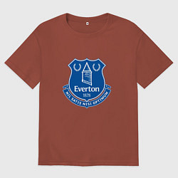 Мужская футболка оверсайз Эвертон logo - nil satis nisi optimum