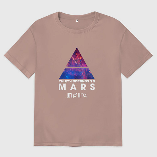 Мужская футболка оверсайз 30 STM: cosmos / Пыльно-розовый – фото 1