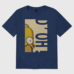 Футболка оверсайз мужская Homer Doh!, цвет: тёмно-синий