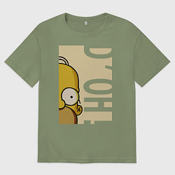 Футболка оверсайз мужская Homer Doh!, цвет: авокадо