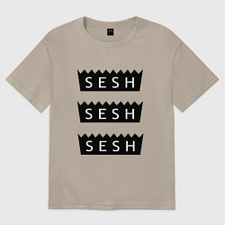 Футболка оверсайз мужская S.E.S.H, цвет: миндальный
