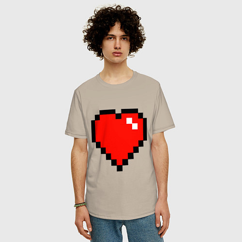 Мужская футболка оверсайз Minecraft Lover / Миндальный – фото 3