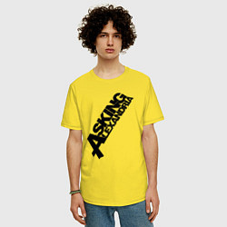 Футболка оверсайз мужская Asking Alexandria Logo, цвет: желтый — фото 2