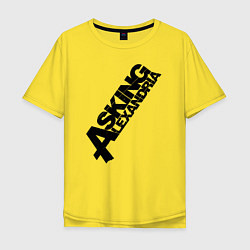 Футболка оверсайз мужская Asking Alexandria Logo, цвет: желтый