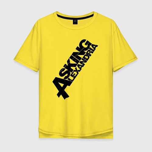 Мужская футболка оверсайз Asking Alexandria Logo / Желтый – фото 1