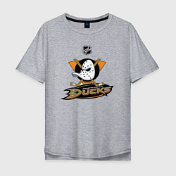 Футболка оверсайз мужская NHL: Anaheim Ducks, цвет: меланж