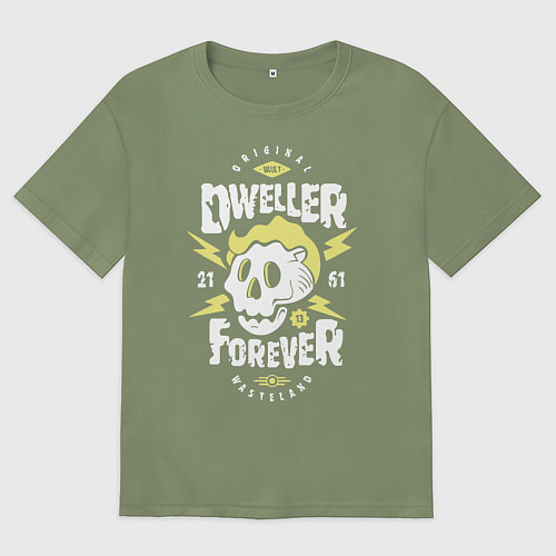 Мужская футболка оверсайз Dweller Forever / Авокадо – фото 1