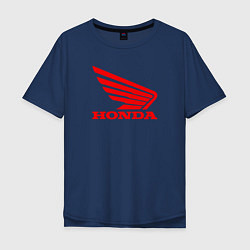 Футболка оверсайз мужская Honda Red, цвет: тёмно-синий