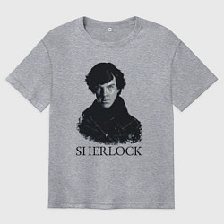 Мужская футболка оверсайз Sherlock Art