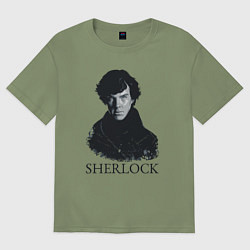 Футболка оверсайз мужская Sherlock Art, цвет: авокадо