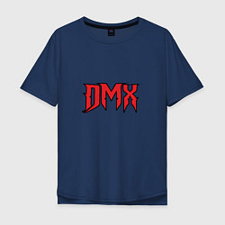 Футболка оверсайз мужская DMX, цвет: тёмно-синий