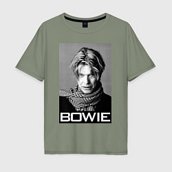 Футболка оверсайз мужская Bowie Legend, цвет: авокадо