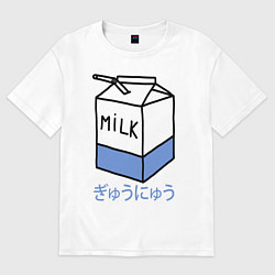 Футболка оверсайз мужская White Milk, цвет: белый