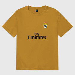 Футболка оверсайз мужская Real Madrid: Fly Emirates, цвет: горчичный