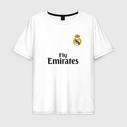 Футболка оверсайз мужская Real Madrid: Fly Emirates, цвет: белый