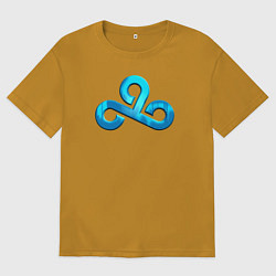 Футболка оверсайз мужская Cloud9 Foil Металлический эффект, цвет: горчичный