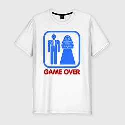 Мужская slim-футболка Game over